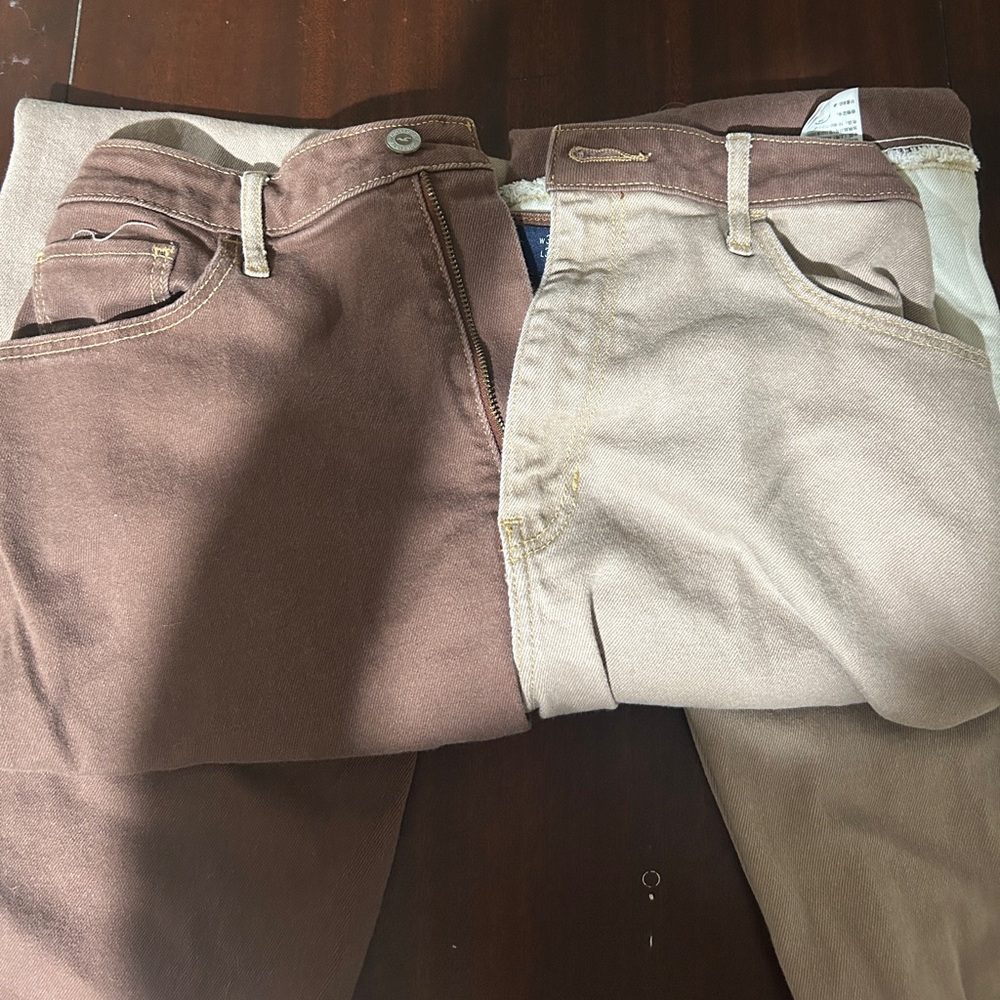 Hollister High Rise Women’s Jeans - Brown and Tan